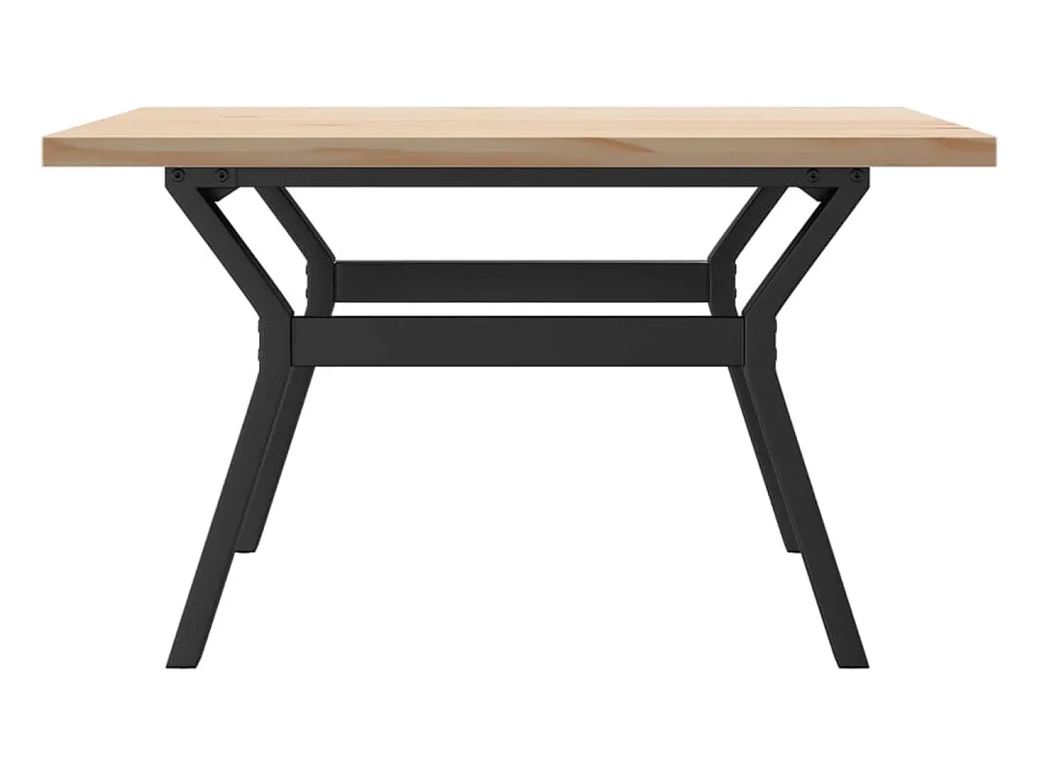 Mesa De Centro* Mesa de centro estrutura em Y 80x80x45,5 cm pinho/ferro fundido PT124264 Castanho