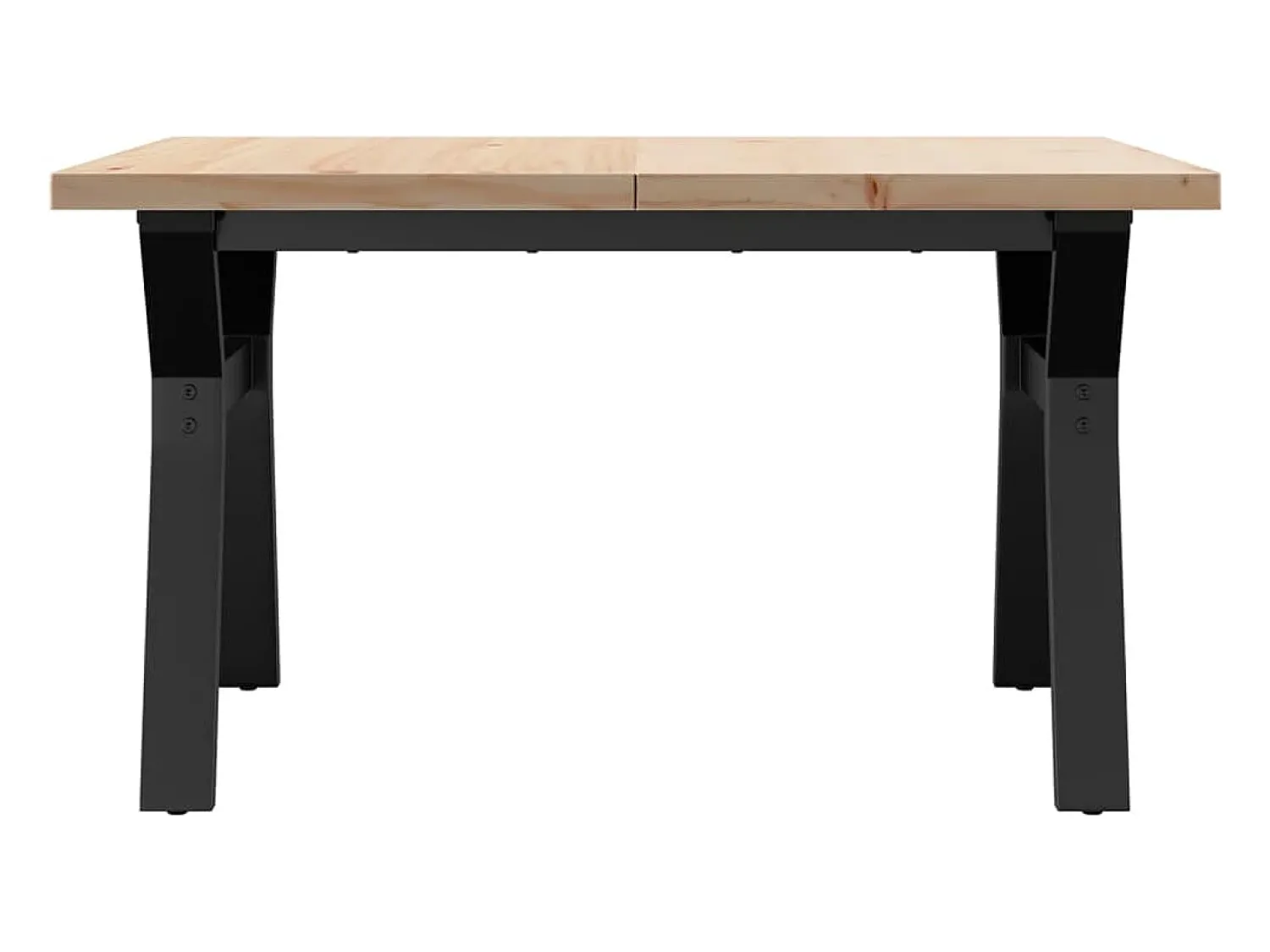 Mesa De Centro* Mesa de centro estrutura em Y 80x80x45,5 cm pinho/ferro fundido PT124264 Castanho