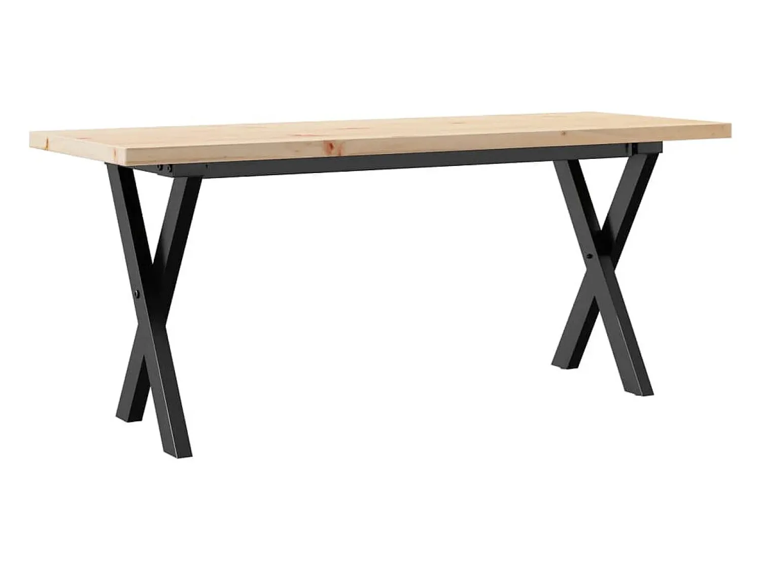 Mesa De Centro|vidaxl Mesa de centro estrutura em X 110x40x45,5cm pinho/aço Natural claro