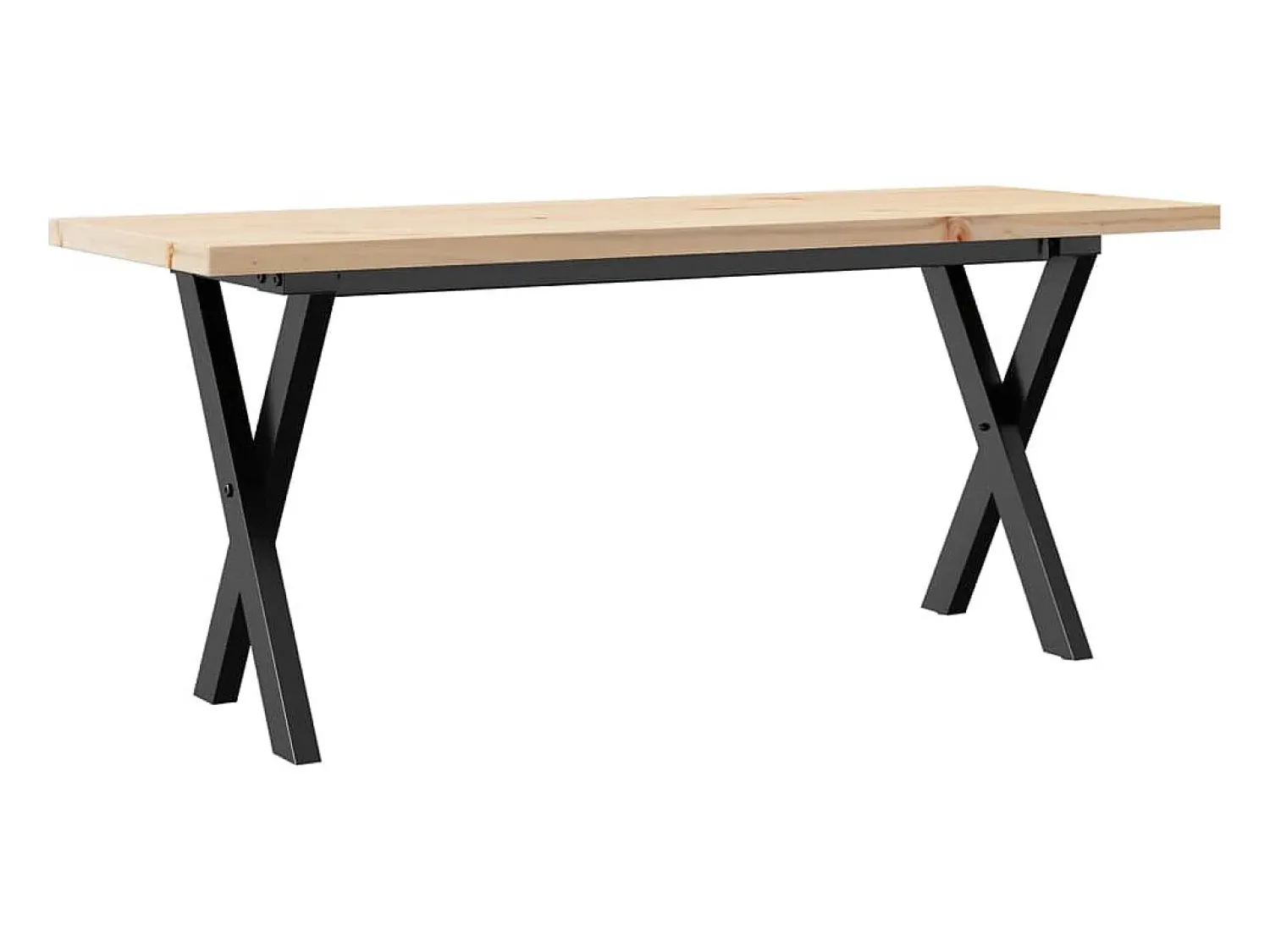 Mesa De Centro|vidaxl Mesa de centro estrutura em X 110x40x45,5cm pinho/aço Natural claro