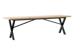 Mesa De Centro*vidaxl Mesa de centro estrutura em X 160x40x45,5cm pinho/aço Natural claro