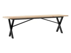 Mesa De Centro*vidaxl Mesa de centro estrutura em X 160x40x45,5cm pinho/aço Natural claro
