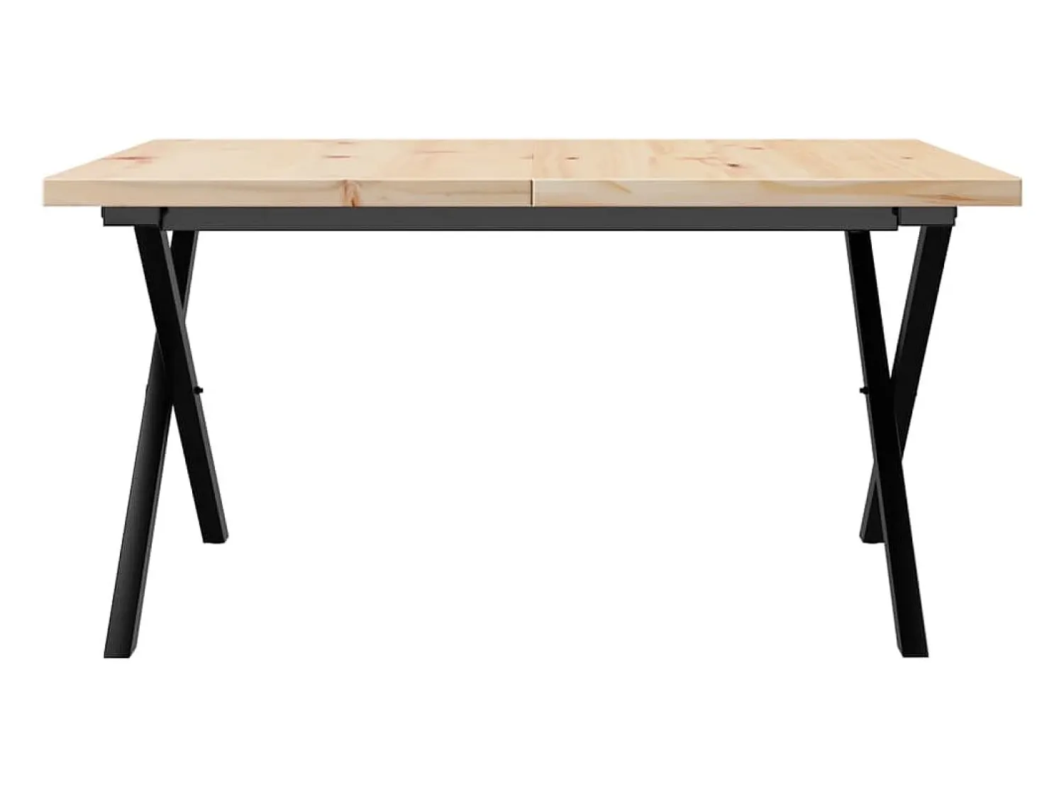 Best Mesa de centro estrutura em X 90x90x45,5 cm pinho/ferro fundido PT727919 Castanho