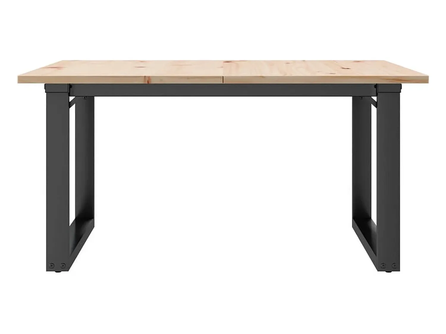Mesa De Centro| Mesa de centro estrutura em O 90x90x45 cm pinho e ferro fundido PT602538 Castanho
