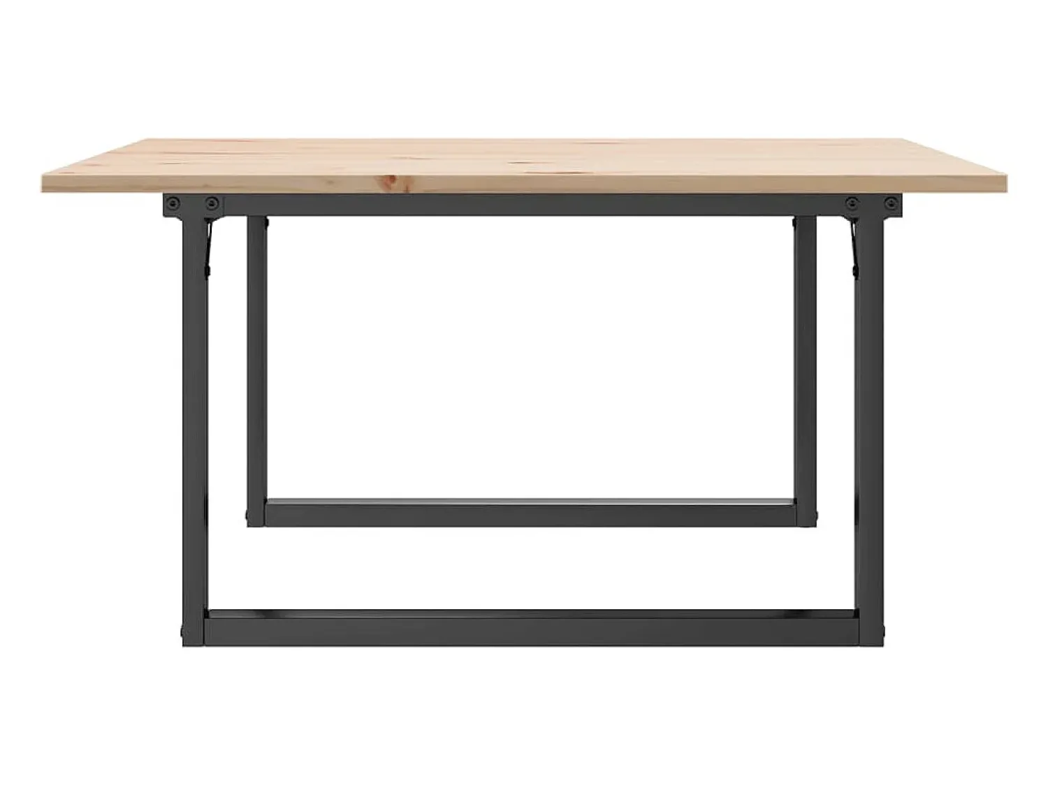 Mesa De Centro| Mesa de centro estrutura em O 90x90x45 cm pinho e ferro fundido PT602538 Castanho