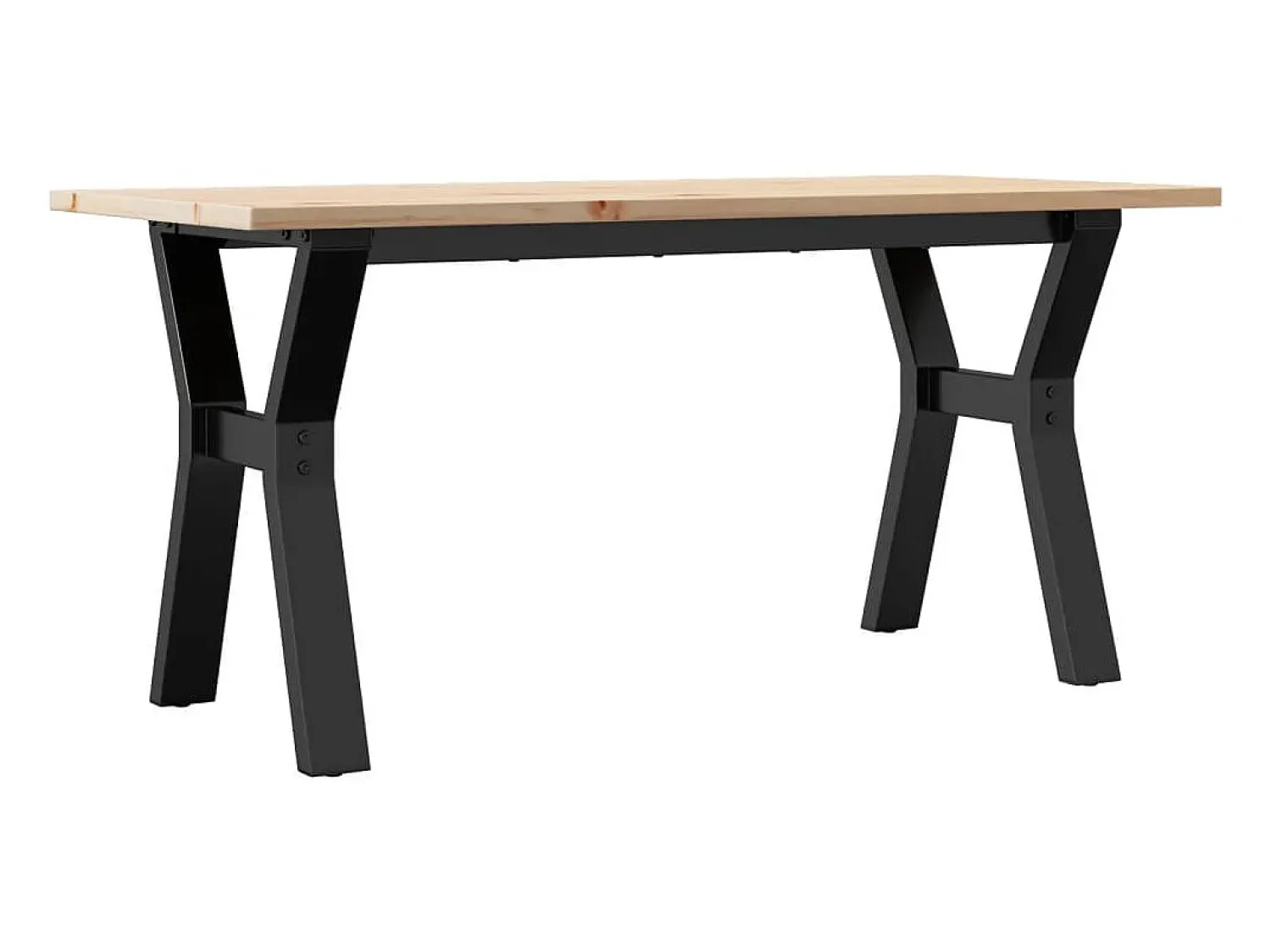 Mesa De Centro*vidaxl Mesa de centro estrutura em Y 100x50x45cm pinho e aço Castanho
