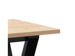 Mesa De Centro*vidaxl Mesa de centro estrutura em Y 100x50x45cm pinho e aço Castanho
