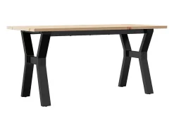 Mesa De Centro*vidaxl Mesa de centro estrutura em Y 100x50x45cm pinho e aço Castanho