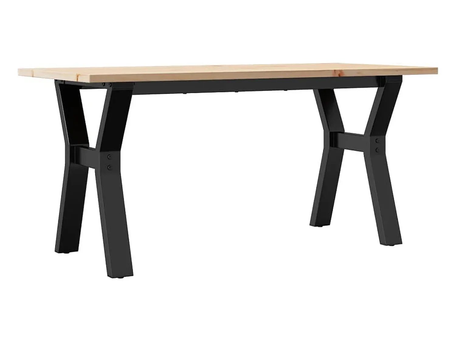 Mesa De Centro*vidaxl Mesa de centro estrutura em Y 100x50x45cm pinho e aço Castanho