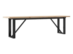 vidaxl Mesa de centro estrutura em O 160x40x45,5cm pinho/aço^ Mesa De Centro