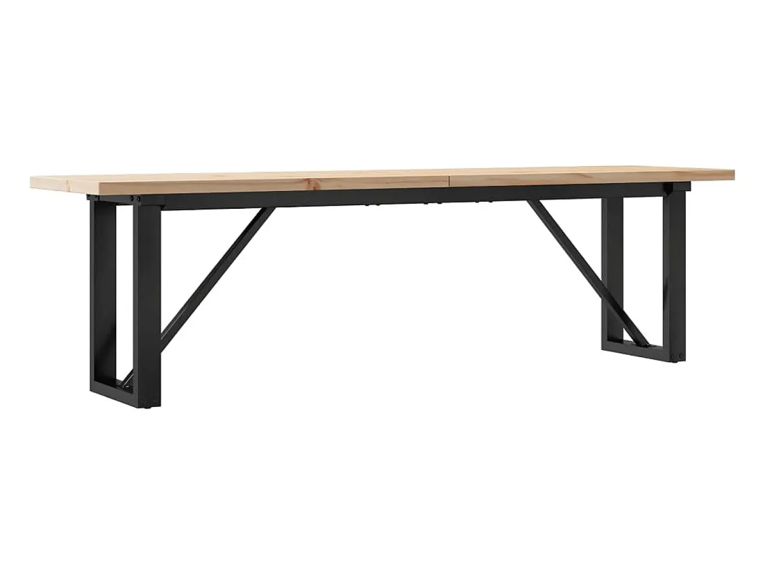 vidaxl Mesa de centro estrutura em O 160x40x45,5cm pinho/aço^ Mesa De Centro