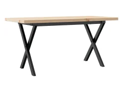 Mesa De Centro* Mesa de centro estrutura em X 90x40x45,5 cm pinho/ferro fundido PT814660 Castanho