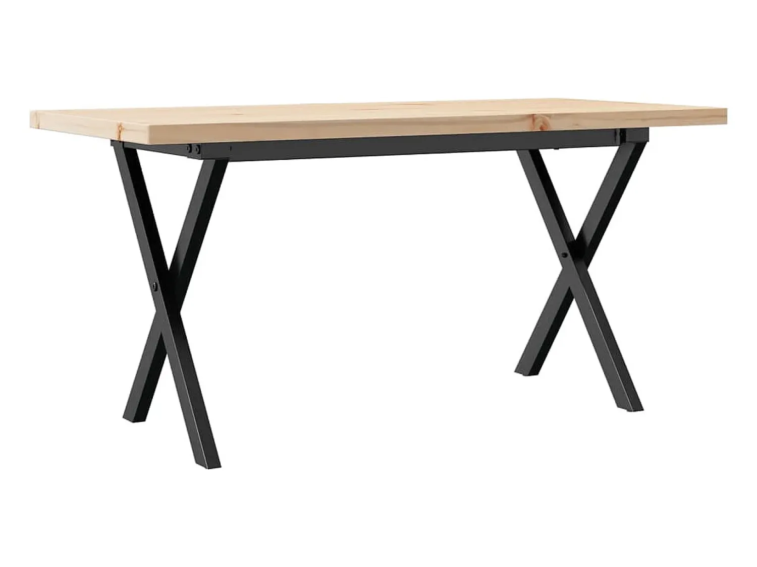 Mesa De Centro* Mesa de centro estrutura em X 90x40x45,5 cm pinho/ferro fundido PT814660 Castanho