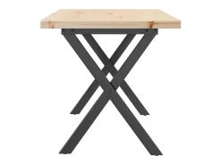 Mesa De Centro* Mesa de centro estrutura em X 90x40x45,5 cm pinho/ferro fundido PT814660 Castanho