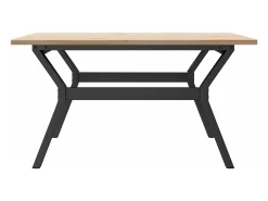 Mesa De Centro| Mesa de centro estrutura em Y 80x80x45 cm pinho e ferro fundido PT389397 Castanho