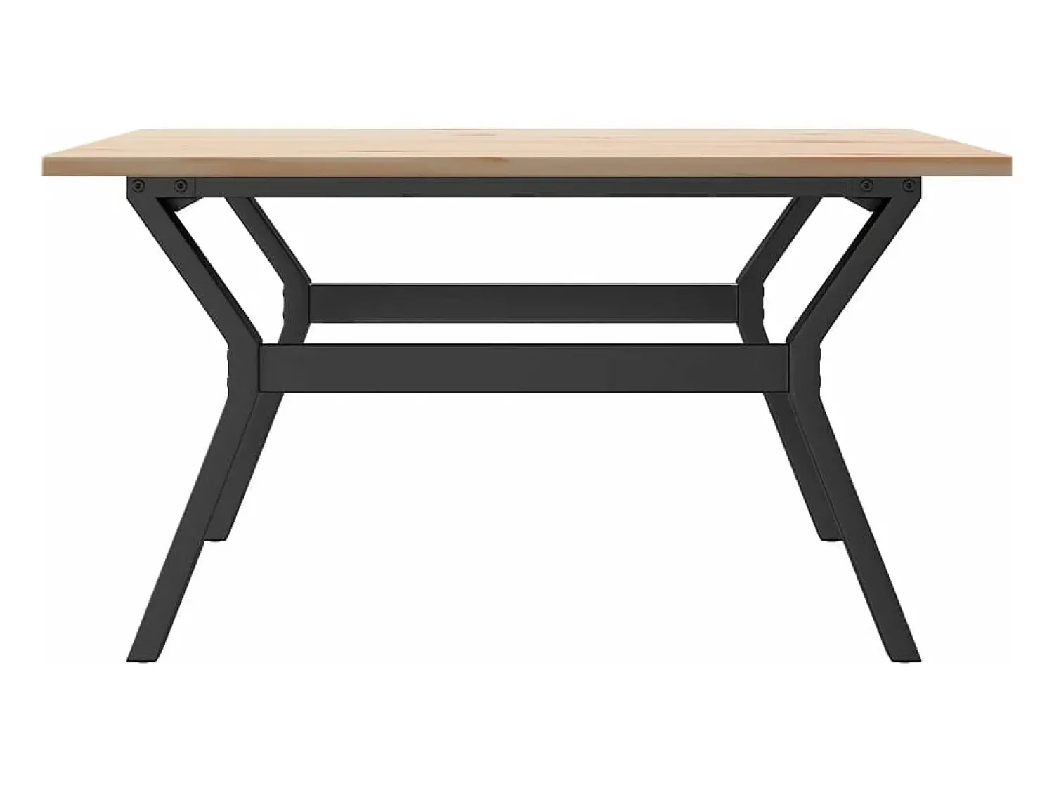 Mesa De Centro| Mesa de centro estrutura em Y 80x80x45 cm pinho e ferro fundido PT389397 Castanho