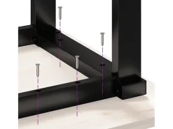 Hot vidaxl Mesa de centro estrutura em O 110x40x45,5cm pinho/aço Castanho