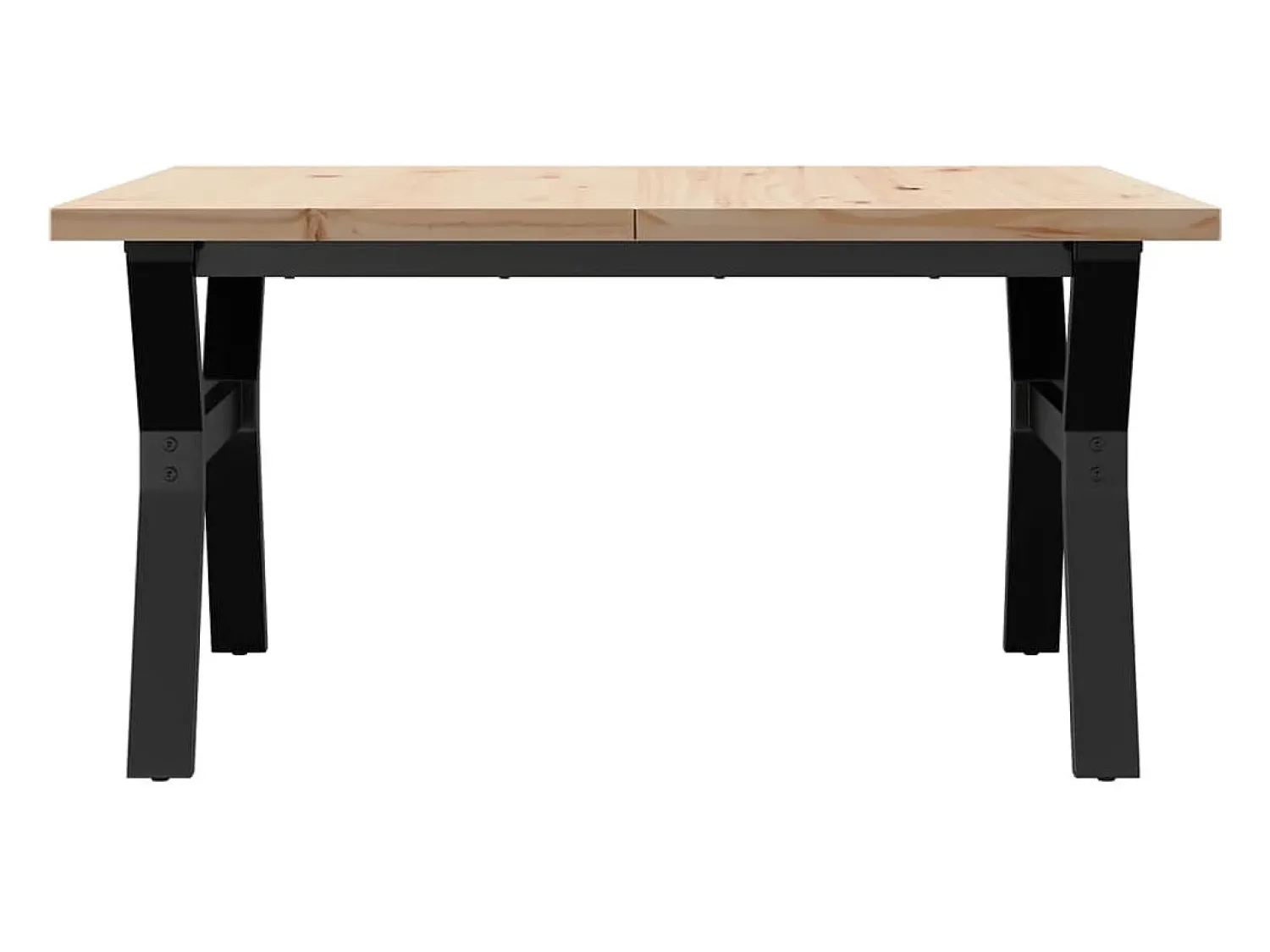 Mesa de centro estrutura em Y 90x90x45,5 cm pinho/ferro fundido PT941336^ Mesa De Centro
