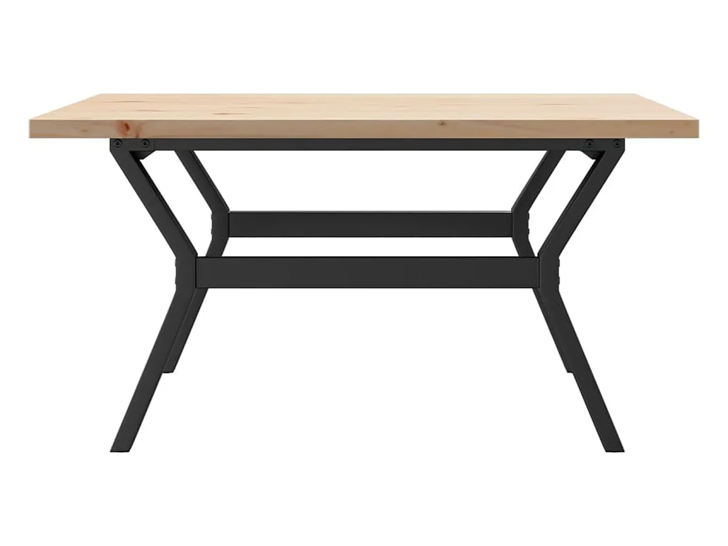 Mesa de centro estrutura em Y 90x90x45,5 cm pinho/ferro fundido PT941336^ Mesa De Centro