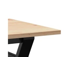 Online vidaxl Mesa de centro estrutura em Y 80x50x40 cm pinho e aço Castanho