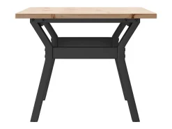 Online vidaxl Mesa de centro estrutura em Y 80x50x40 cm pinho e aço Castanho