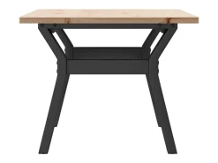 Online vidaxl Mesa de centro estrutura em Y 80x50x40 cm pinho e aço Castanho