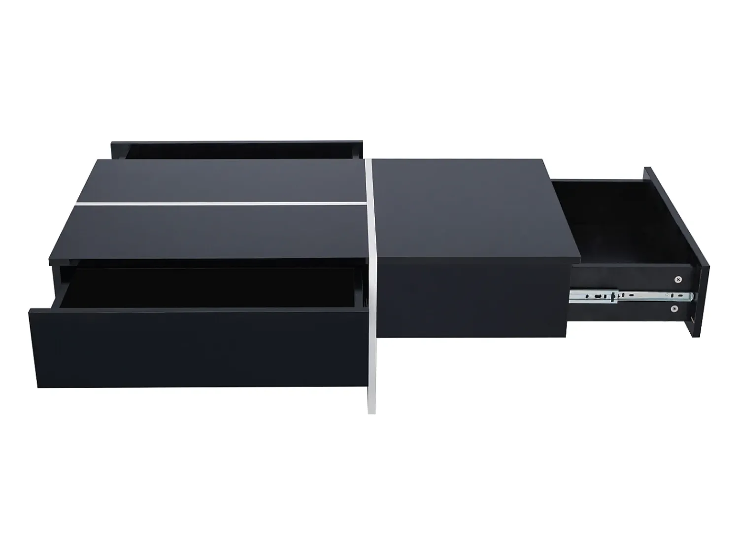 Mesa de centro, estrutura efeito mármore branco e mesa com LED,^ Mesa De Centro