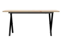 Mesa De Centro| Mesa de centro estrutura em X 100x50x45cm pinho e ferro fundido PT453117 Castanho