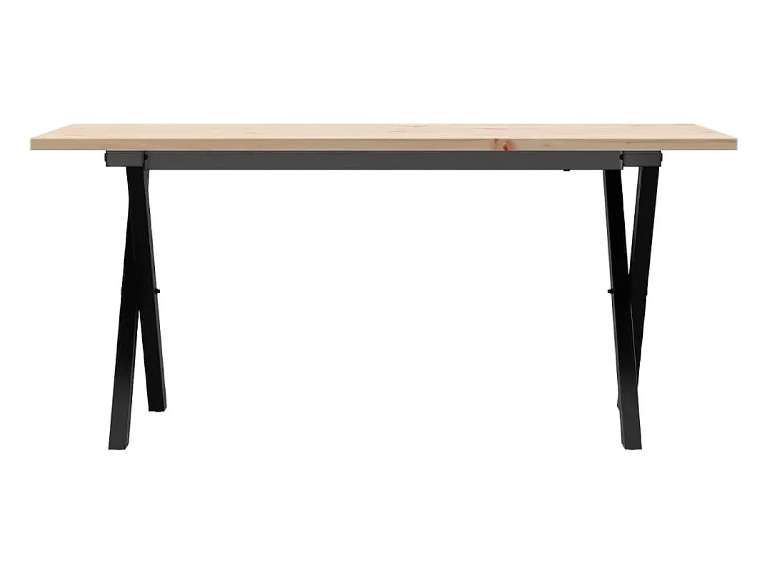 Mesa De Centro| Mesa de centro estrutura em X 100x50x45cm pinho e ferro fundido PT453117 Castanho