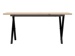 Mesa De Centro* Mesa de centro estrutura em X 90x40x45 cm pinho e ferro fundido PT579713 Castanho