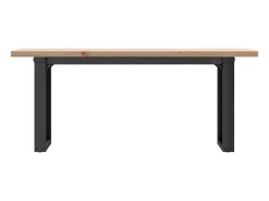Mesa De Centro* Mesa de centro estrutura em O 110x40x45,5cm pinho/ferro fundido PT849066 Castanho
