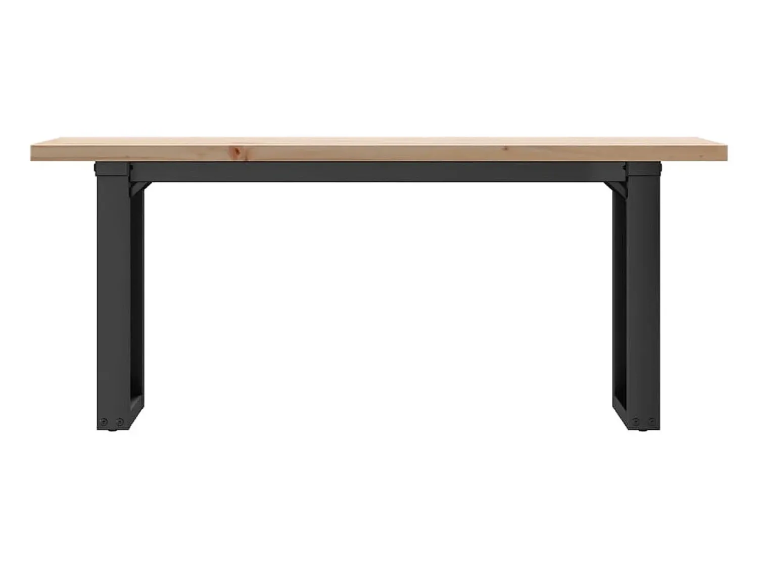 Mesa De Centro* Mesa de centro estrutura em O 110x40x45,5cm pinho/ferro fundido PT849066 Castanho