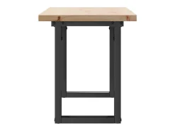 Mesa De Centro* Mesa de centro estrutura em O 110x40x45,5cm pinho/ferro fundido PT849066 Castanho