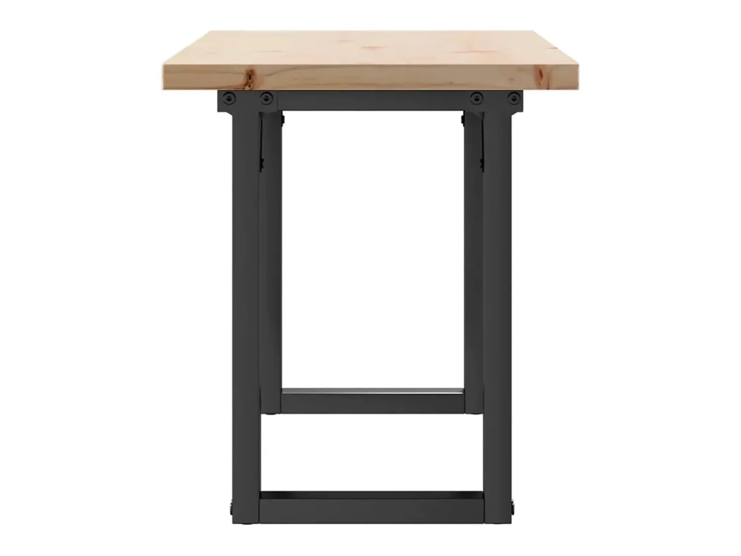 Mesa De Centro* Mesa de centro estrutura em O 110x40x45,5cm pinho/ferro fundido PT849066 Castanho