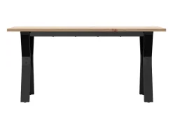 Mesa De Centro| Mesa de centro estrutura em Y 100x50x45cm pinho e ferro fundido PT550340 Castanho