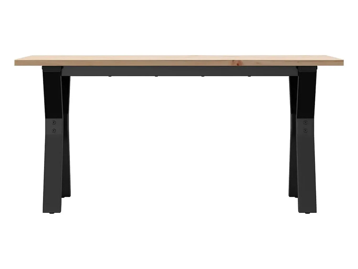 Mesa De Centro| Mesa de centro estrutura em Y 100x50x45cm pinho e ferro fundido PT550340 Castanho