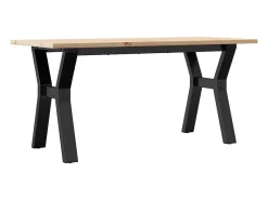 Mesa De Centro| Mesa de centro estrutura em Y 100x50x45cm pinho e ferro fundido PT550340 Castanho