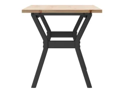 Mesa De Centro| Mesa de centro estrutura em Y 100x50x45cm pinho e ferro fundido PT550340 Castanho