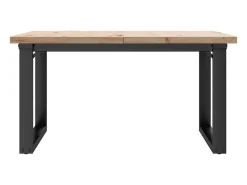 vidaxl Mesa de centro estrutura em O 80x80x45,5 cm pinho/aço Castanho