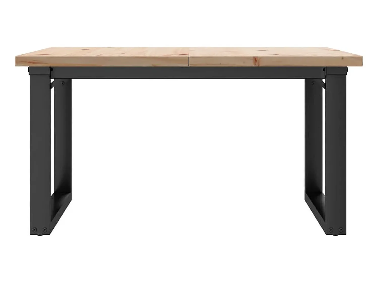 vidaxl Mesa de centro estrutura em O 80x80x45,5 cm pinho/aço Castanho