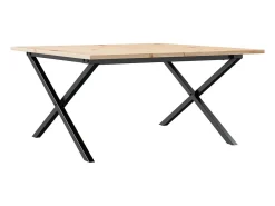 vidaxl Mesa de centro estrutura em X 90x90x45 cm pinho e aço^ Mesa De Centro