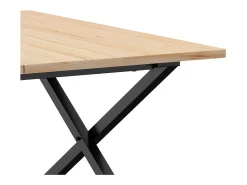 vidaxl Mesa de centro estrutura em X 90x90x45 cm pinho e aço^ Mesa De Centro