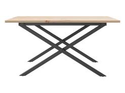 vidaxl Mesa de centro estrutura em X 90x90x45 cm pinho e aço^ Mesa De Centro