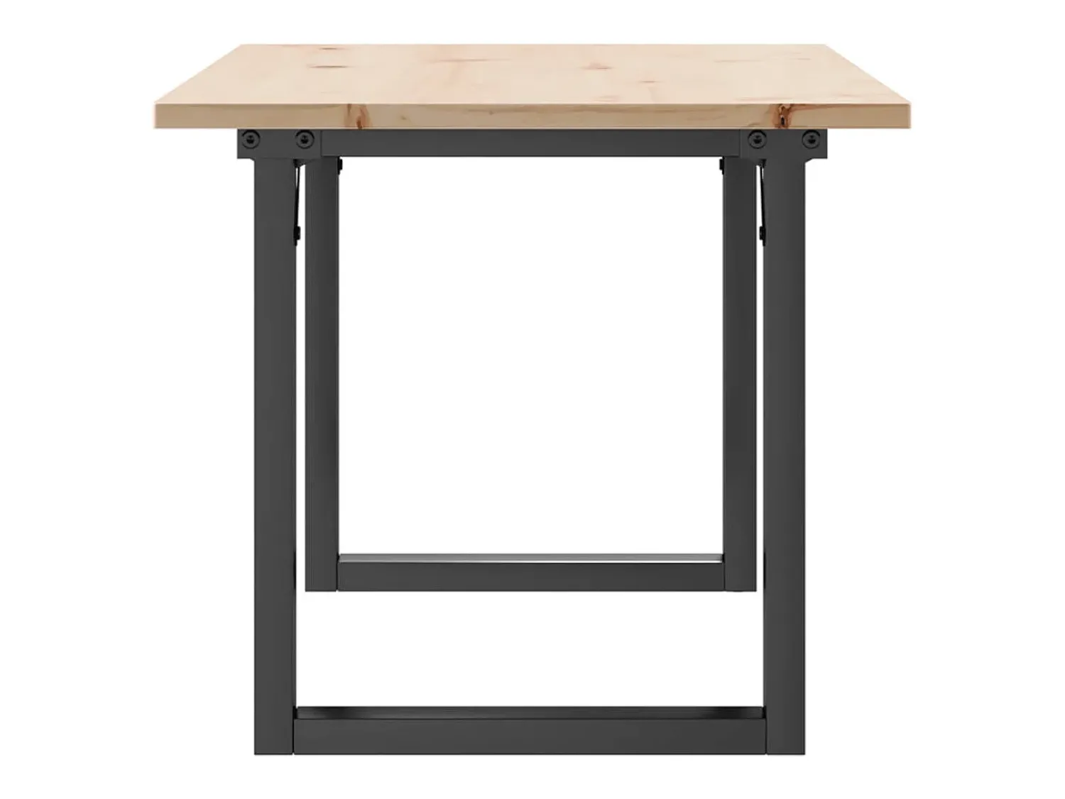 Mesa De Centro* Mesa de centro estrutura em O 100x50x45cm pinho e ferro fundido PT841172 Castanho