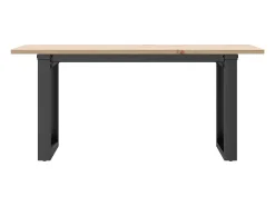 Mesa De Centro* Mesa de centro estrutura em O 100x50x45cm pinho e ferro fundido PT841172 Castanho