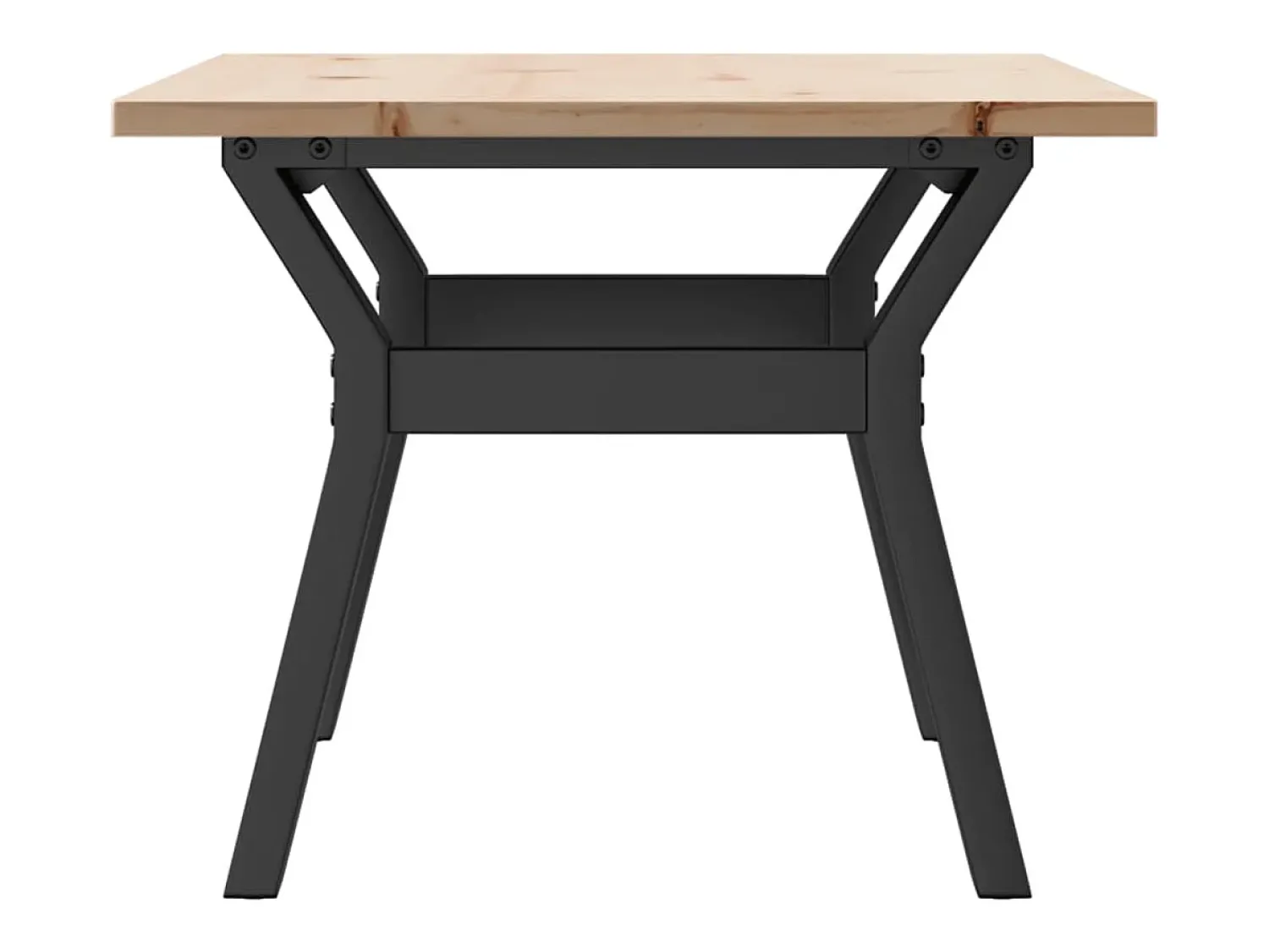 Mesa de centro estrutura em Y 80x50x40 cm pinho e ferro fundido PT221475^ Mesa De Centro