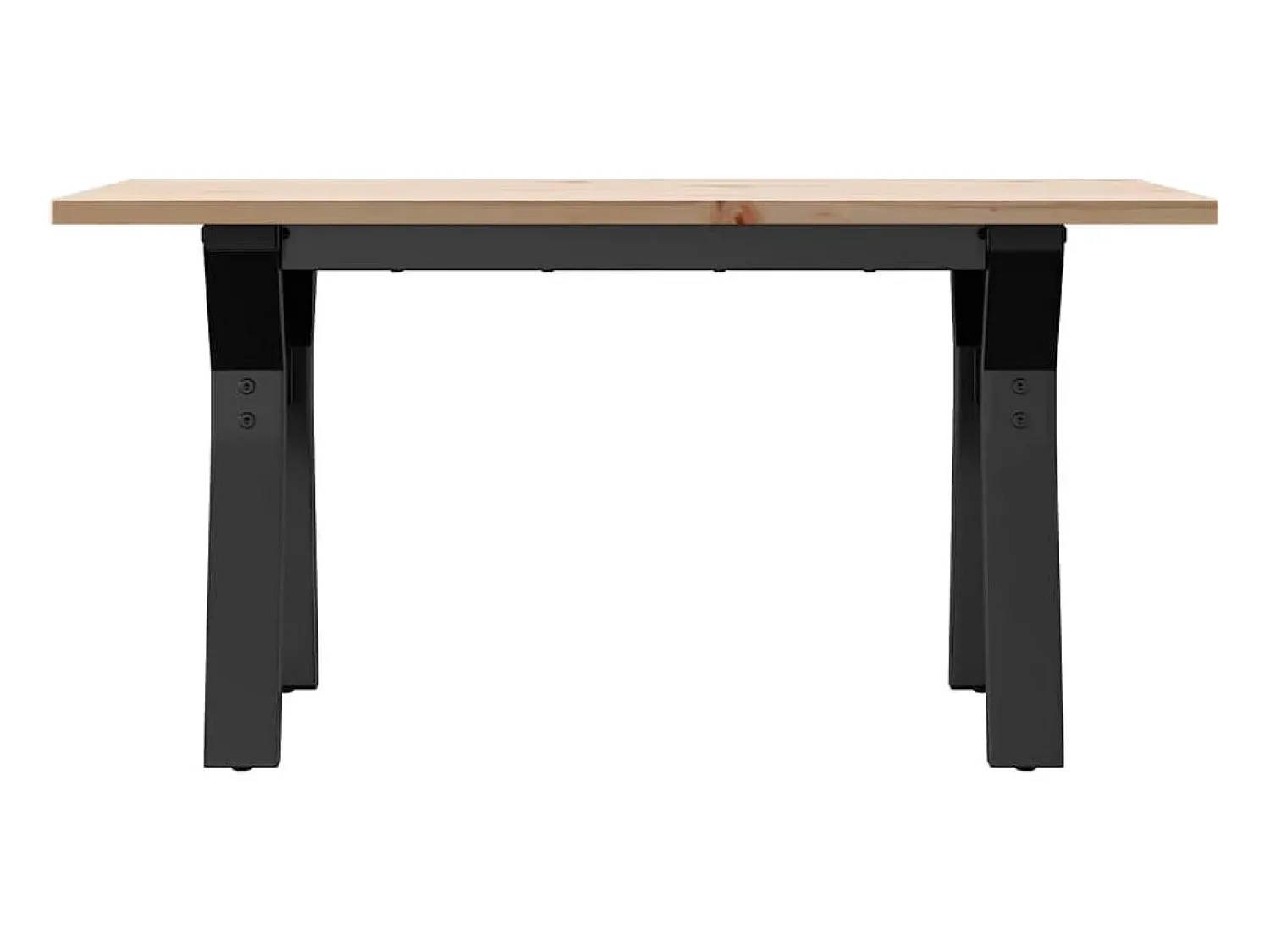 Mesa de centro estrutura em Y 80x50x40 cm pinho e ferro fundido PT221475^ Mesa De Centro