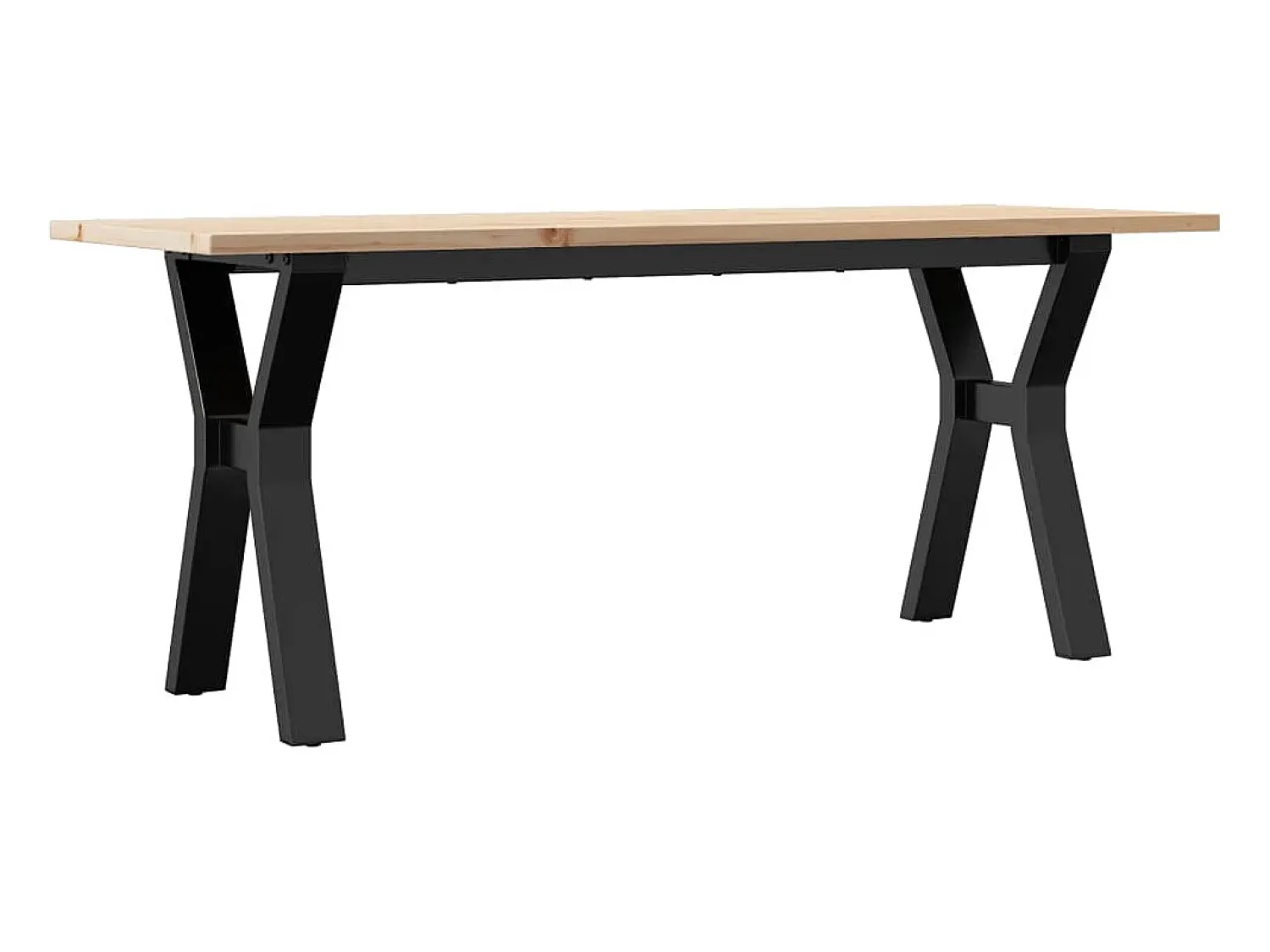 Mesa De Centro*vidaxl Mesa de centro estrutura em Y 110x40x45cm pinho e aço Natural claro