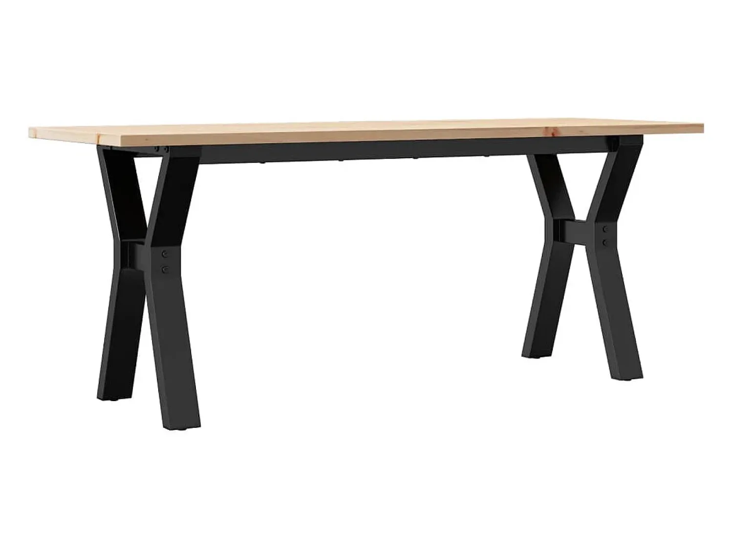 Mesa De Centro*vidaxl Mesa de centro estrutura em Y 110x40x45cm pinho e aço Natural claro
