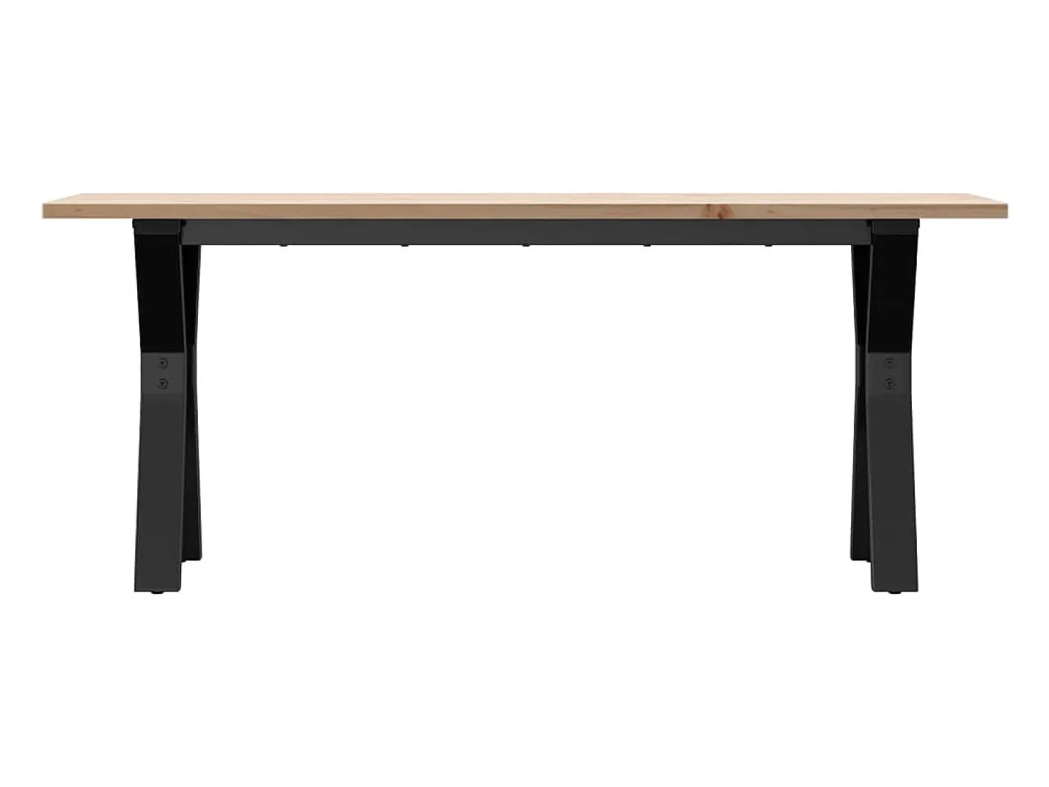 Mesa De Centro*vidaxl Mesa de centro estrutura em Y 110x40x45cm pinho e aço Natural claro